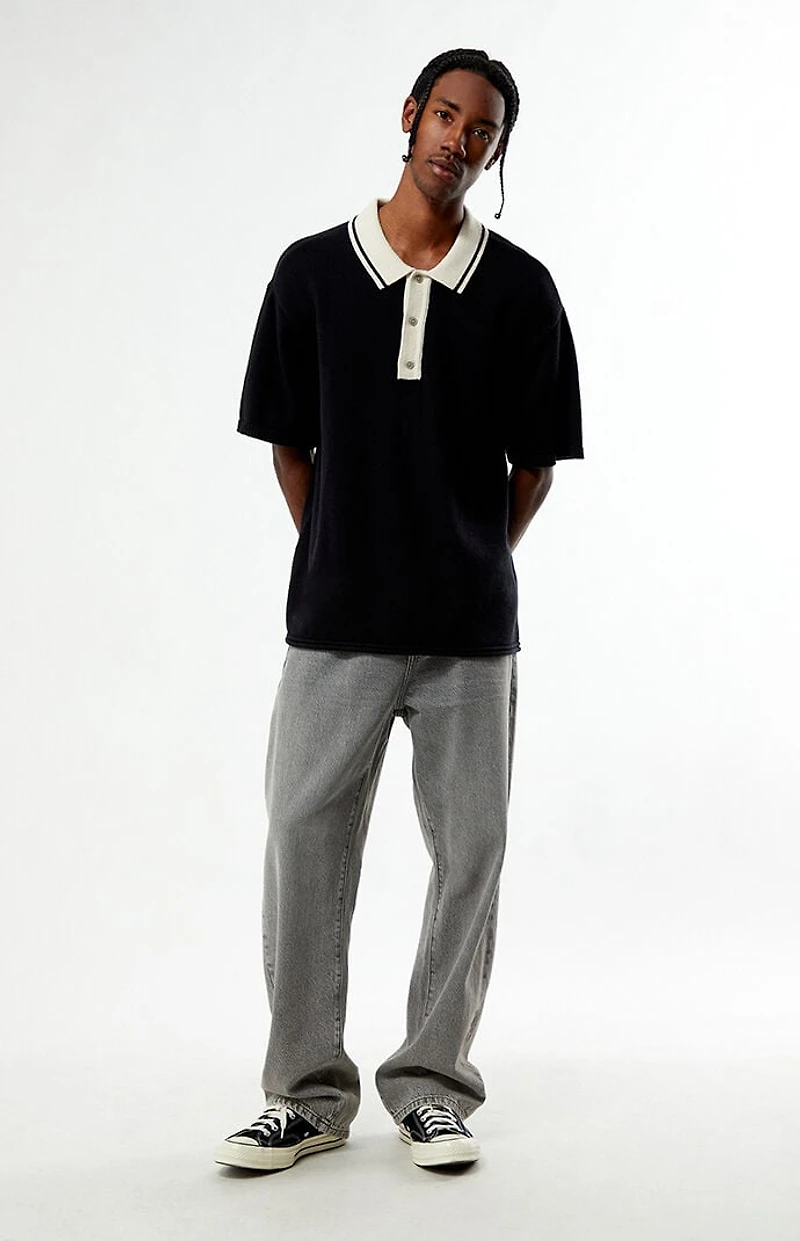 Pacsun Milton Textured Polo Sweater Shirt