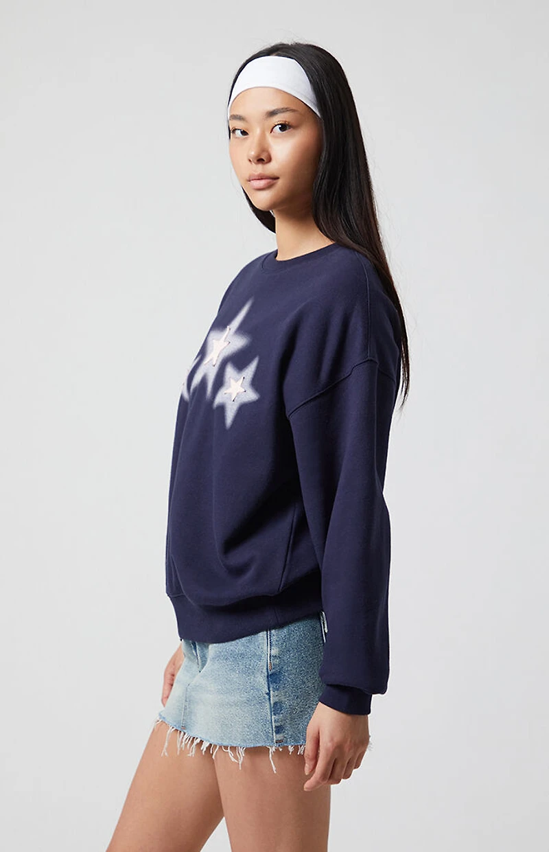 Pacsun Triple Star Crew Neck Sweatshirt