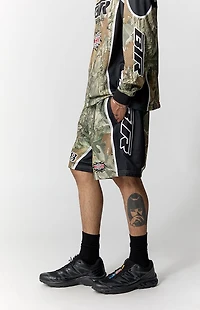 Pacsun Camo Mesh Embroidered Shorts
