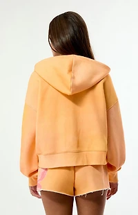 Hawaiian Tropic Hibiscus Cropped Zip Up Hoodie