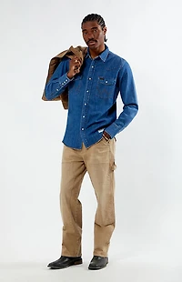 Wrangler x PacSun Western Denim Long Sleeve Shirt