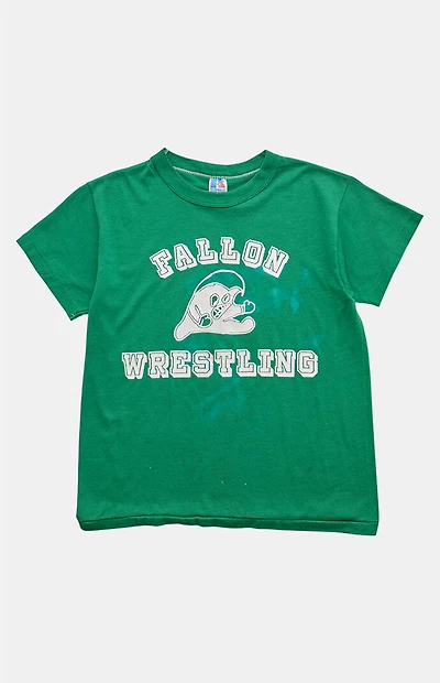 PS VINTAGE 80s Fallon Wrestling Russell Graphic T-Shirt