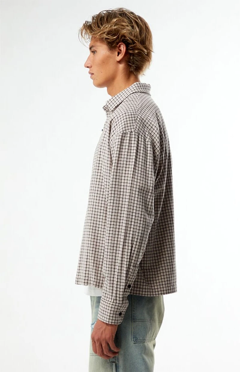 Pacsun Plaid Cropped Flannel Shirt