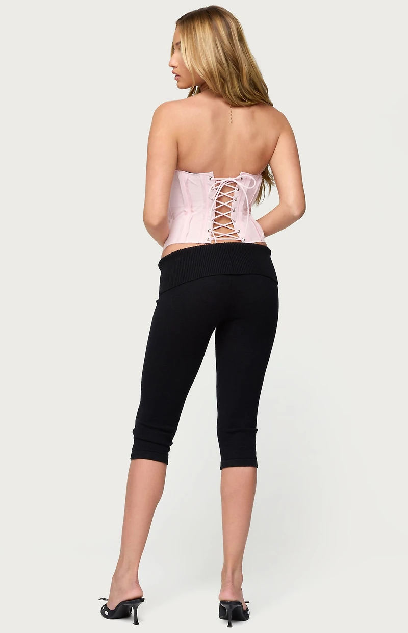 Edikted Naliah Raw Edge Strapless Corset