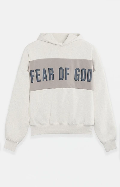 Fear of God ESSENTIALS Vanilla Paneled Cropped Relaxed Hoodie