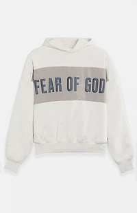Fear of God ESSENTIALS Vanilla Paneled Cropped Relaxed Hoodie