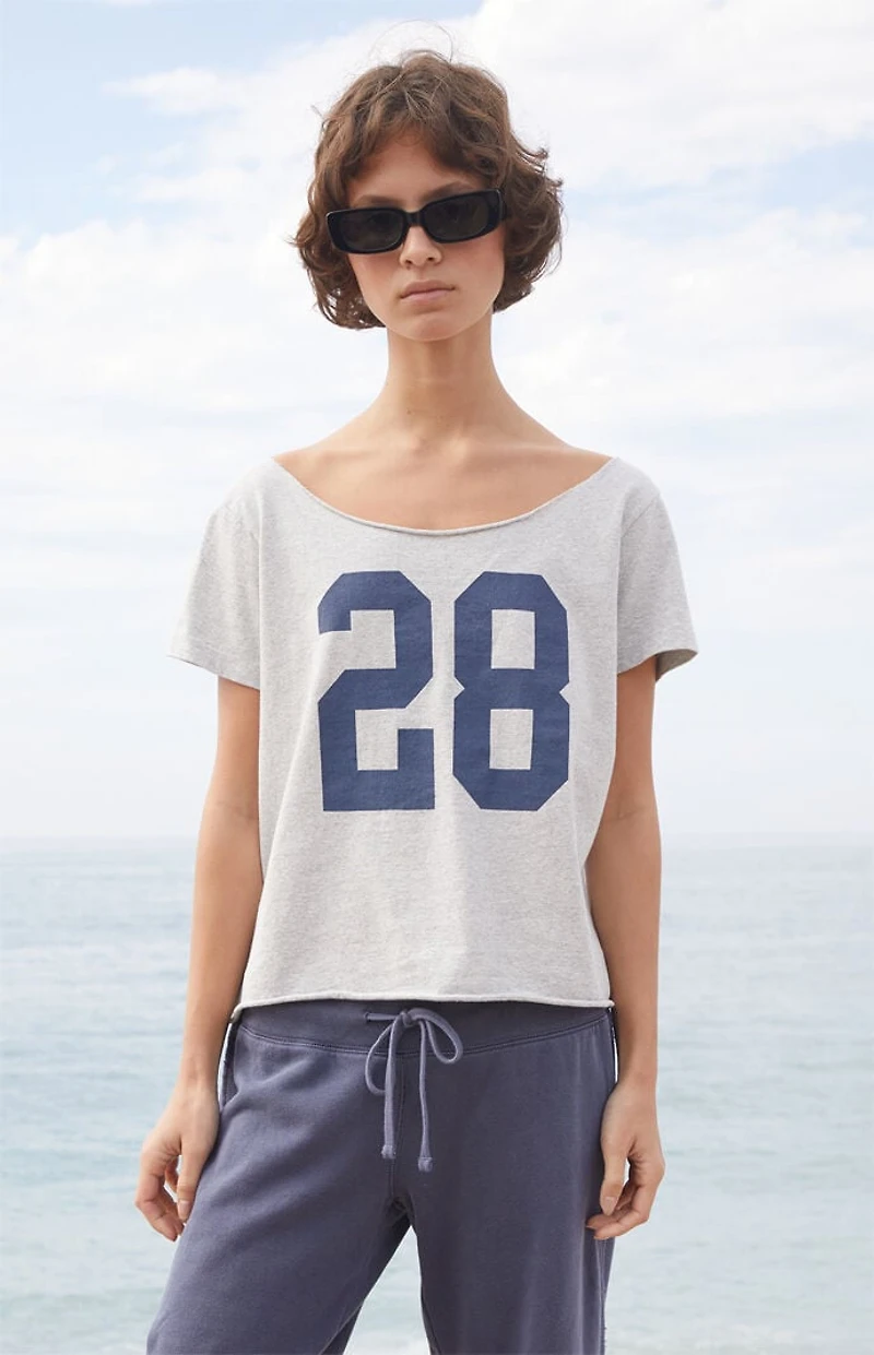 John Galt Light Gray 28 Robyn Off-The-Shoulder Top