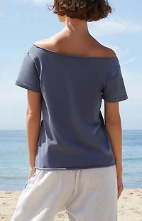 John Galt Robyn Star Short Sleeve Off-The-Shoulder Top