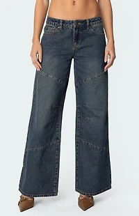 Edikted Laney Vintage Washed Low Rise Jeans