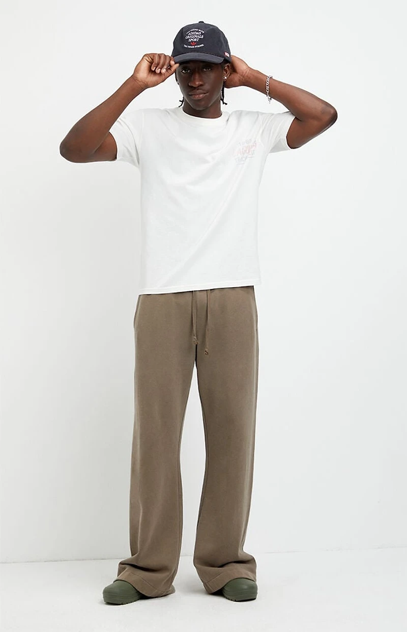 Pacsun Brown Fleece Baggy Bootcut Sweatpants