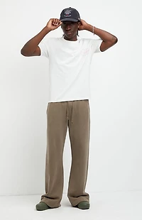Pacsun Brown Fleece Baggy Bootcut Sweatpants