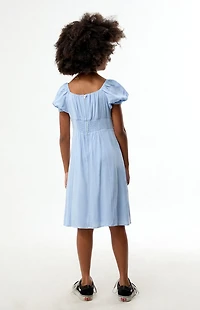 Pacsun Kids Blue Short Sleeve Dress
