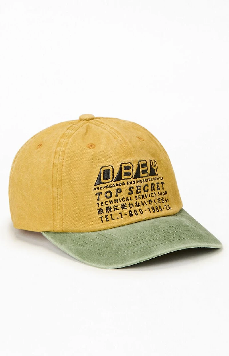 Obey Pigment Top Secret 6 Panel Strapback Hat