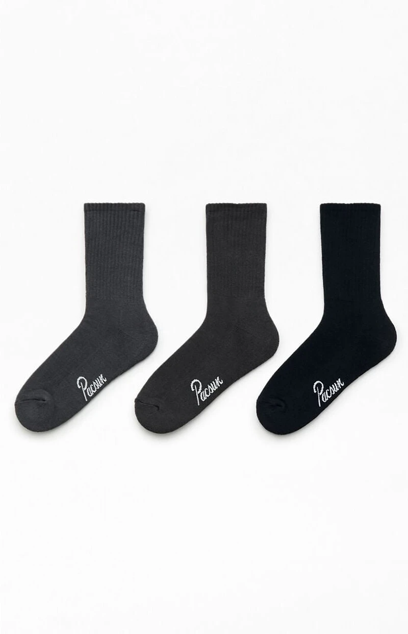 Pacsun 3 Pack Gray Crew Socks