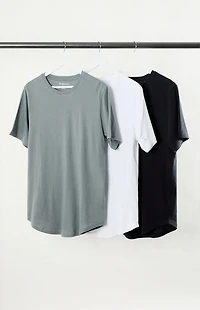 Pacsun 3 Pack Solid Color Scallop T-Shirts