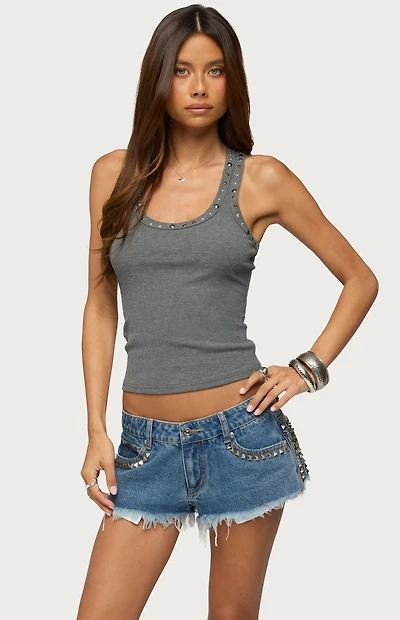 Edikted Charis Studded Tank Top