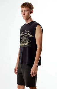 Pacsun Waves Cutoff Muscle T-Shirt