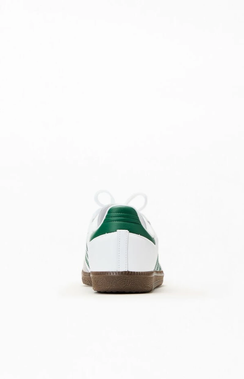 adidas White & Green Samba OG Shoes