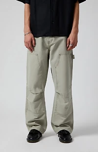 Pacsun Olive Reinforced Knee Panels Baggy Carpenter Pants