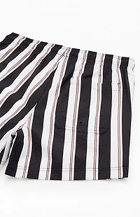 Pacsun Basket Dark Striped 4.5" Swim Trunks