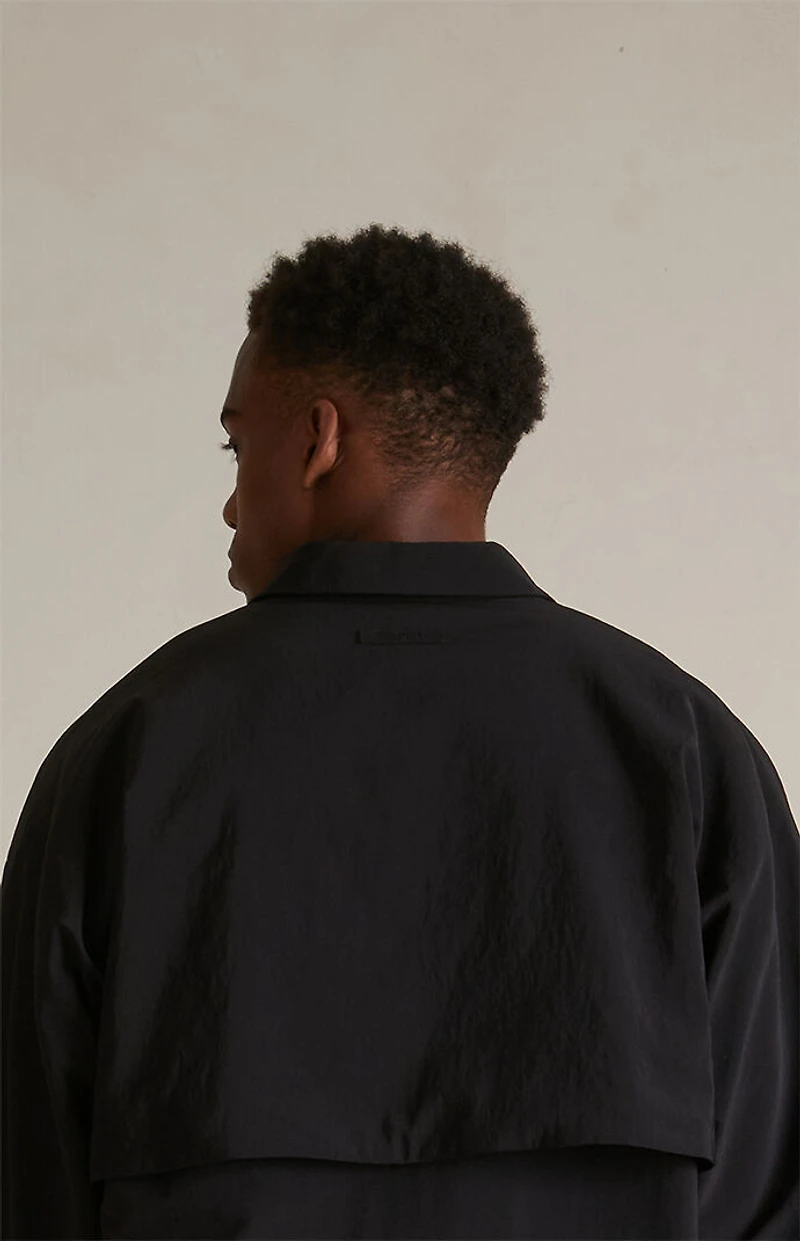 Fear of God ESSENTIALS Black Military Nylon Overshirt Jacket