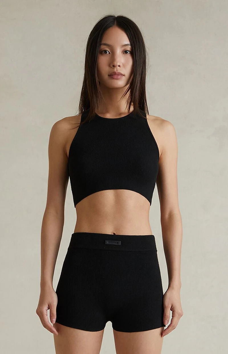 Fear of God ESSENTIALS Women's Jet Black Knit Boxer Shorts