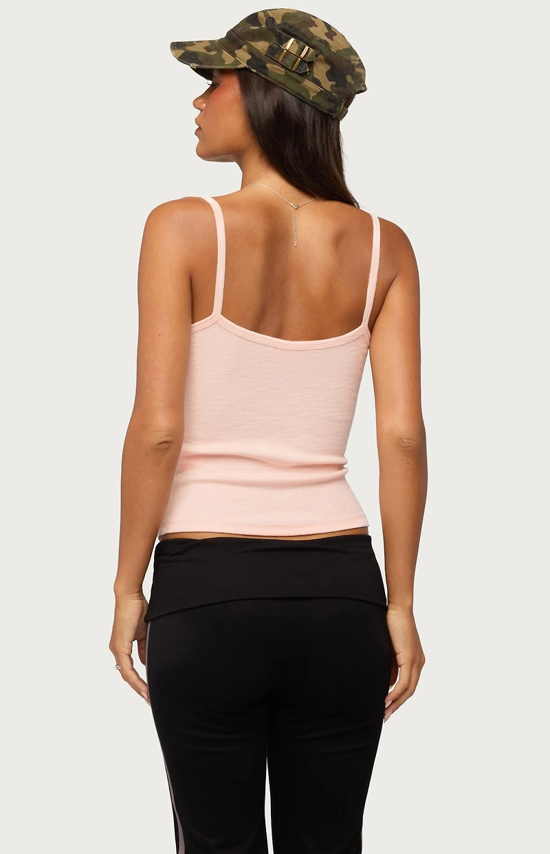 Edikted Channa Henley Tank Top
