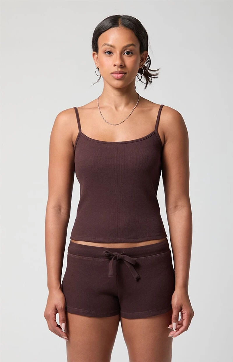 PAC 1980 Active Aspen Waffle Knit Drawstring Shorts