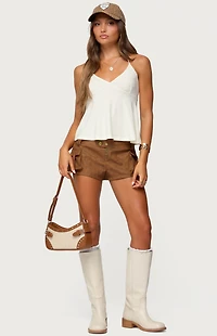 Edikted Leonora Halter Babydoll Top