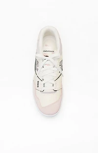 New Balance Pink & White 550 Sneakers