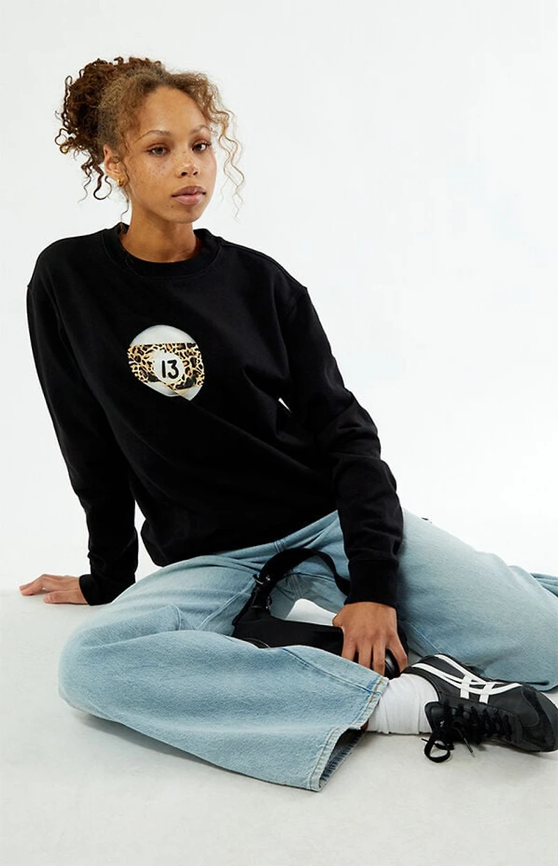 PS / LA Pool Ball Leopard Crew Neck Sweatshirt