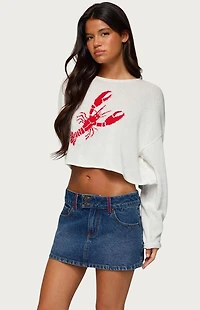 Edikted Lobster Babe Oversized Knit Top
