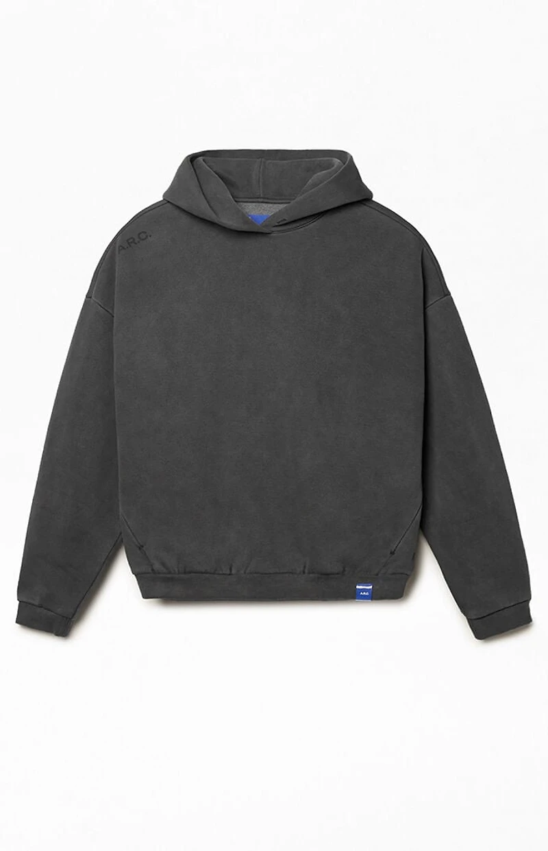 A.R.C. Black Vintage Wash Heavyweight Fleece Hoodie