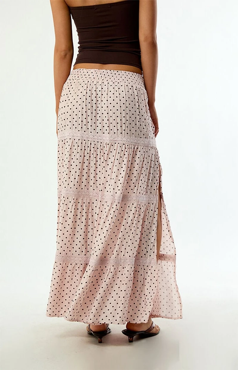 Daisy Street Polka Dot Maxi Skirt