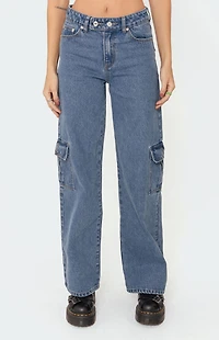 Edikted Deliah Low Rise Cargo Jeans