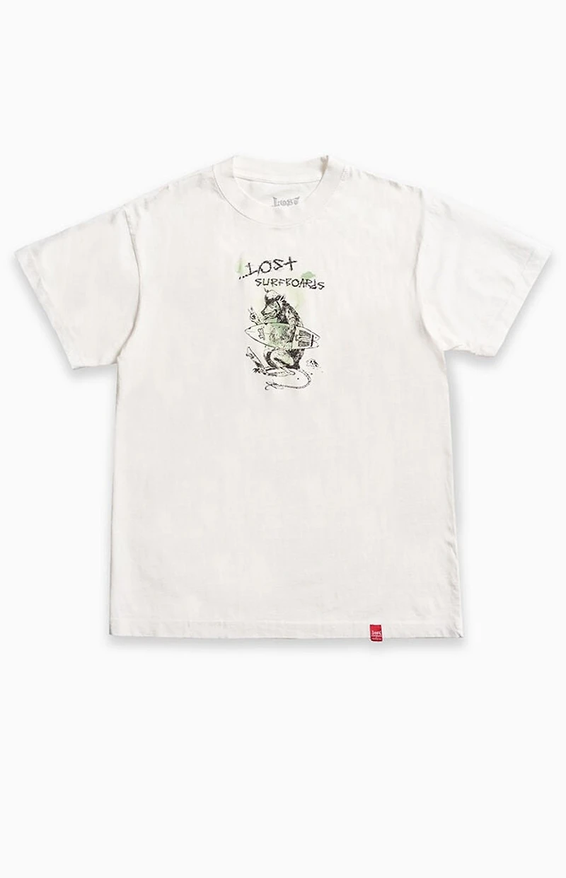 LOST White Ratty Boxy T-Shirt