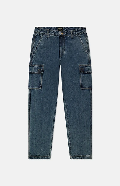 WeSC Medium Blue Denim Cargo Pants