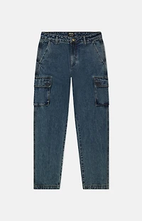WeSC Medium Blue Denim Cargo Pants