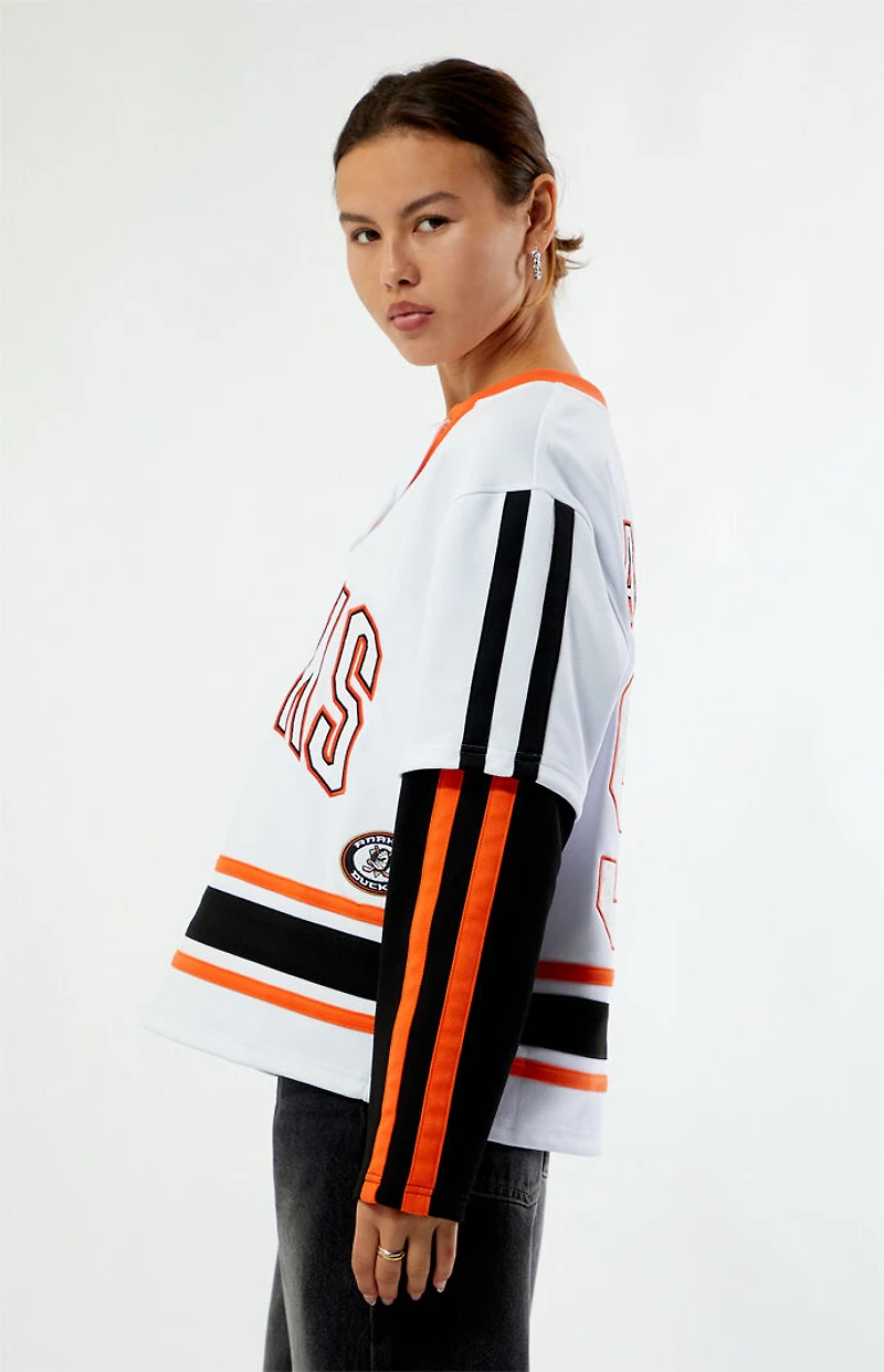 WILD COLLECTIVE x NHL Anaheim Ducks Layered Long Sleeve Hockey Jersey