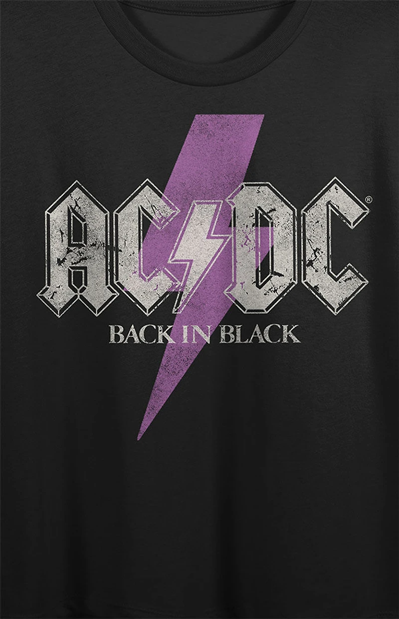 AC/DC Back Black Cropped T-Shirt