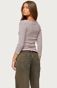 Edikted Avigyle Striped Boat Neck Top