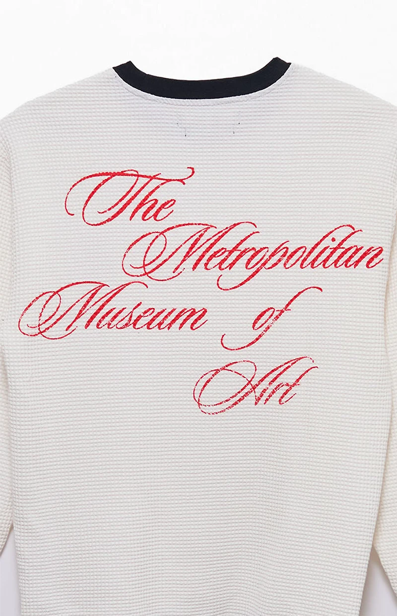 The Met x Pacsun Passion Cropped Waffle Knit Long Sleeve T-Shirt
