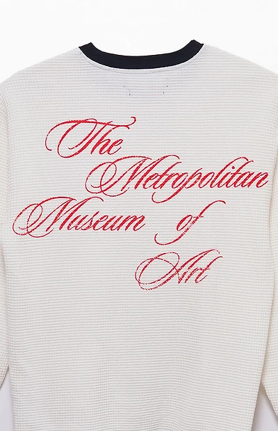 The Met x Pacsun Passion Cropped Waffle Knit Long Sleeve T-Shirt