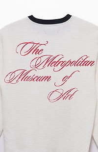 The Met x Pacsun Passion Cropped Waffle Knit Long Sleeve T-Shirt