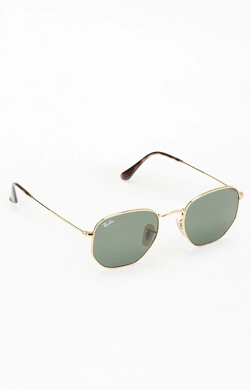 Ray-Ban RB3548 Gold Hexagonal Sunglasses
