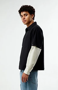 Pacsun Black & White 2fer Long Sleeve Shirt