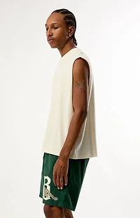 Pacsun Cream Cut Off Muscle T-Shirt