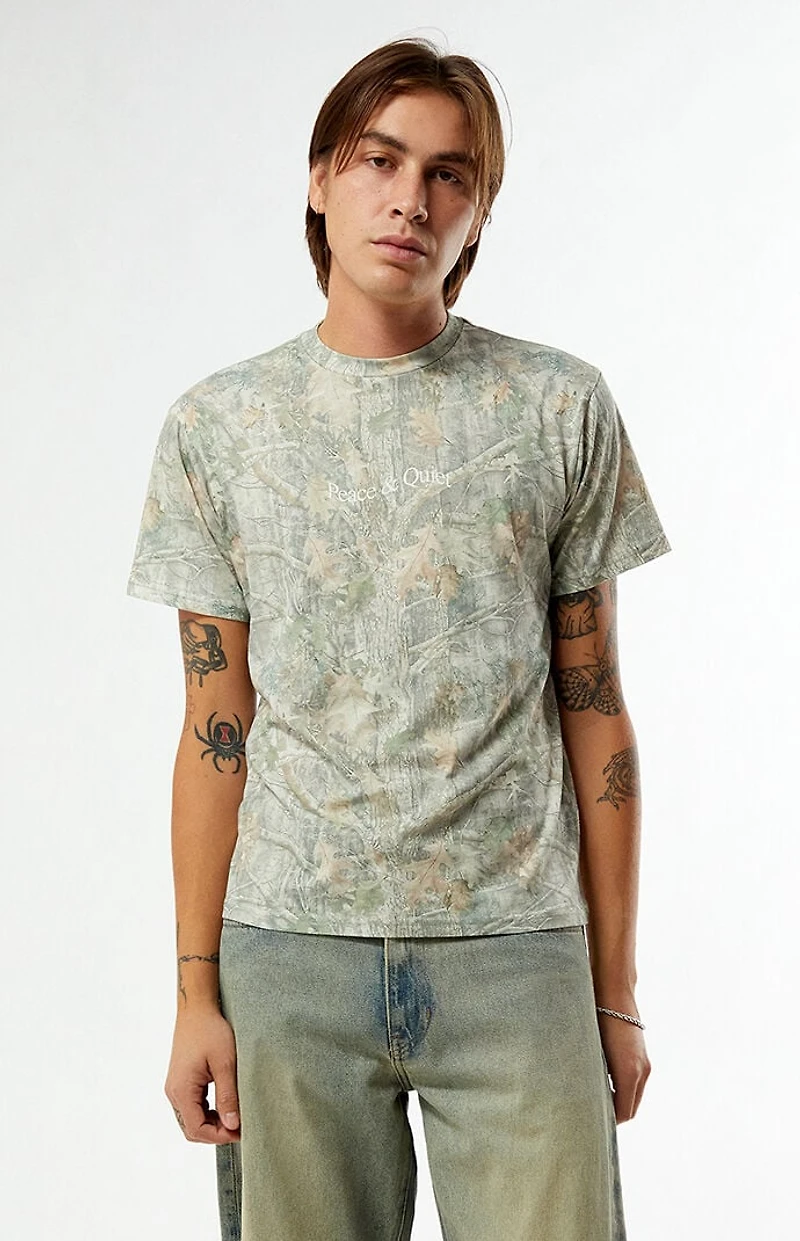 MUSEUM OF PEACE & QUIET Wordmark Camo T-Shirt