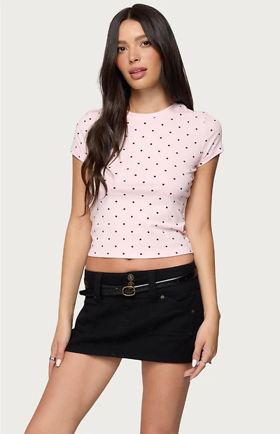 Edikted Lorenzo Polka Dot T-Shirt