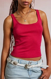 Third Charm Melrose Scoop Tank Top